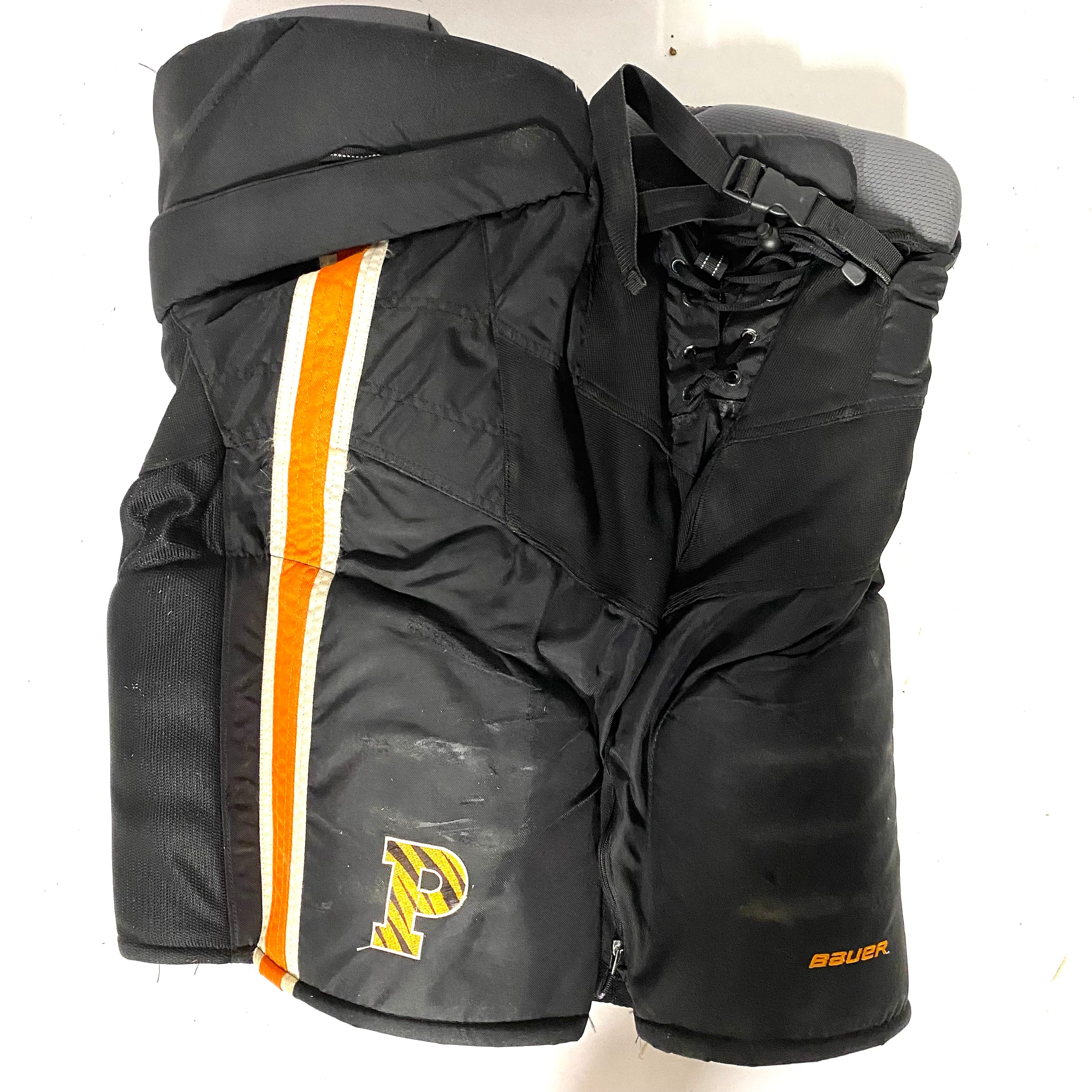 Bauer Nexus - Pantalon de hockey NCAA Pro Stock d'occasion - (Noir/Orange/Blanc)